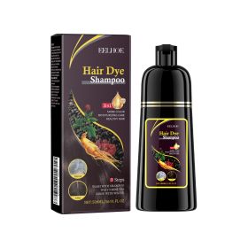 EELHOE Black Shampoo Natural Brown He Shou Wu Black Moisturizing Shampoo Cleansing & Repairing Softening Shampoo (Option: Indescribable)