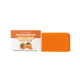 OceAura Persimmon Goat Milk Body Soap Moisturizing, Moisturizing, Gentle Cleansing, Fragrant, Softening, Skin Care Soap (Option: 2pcs)